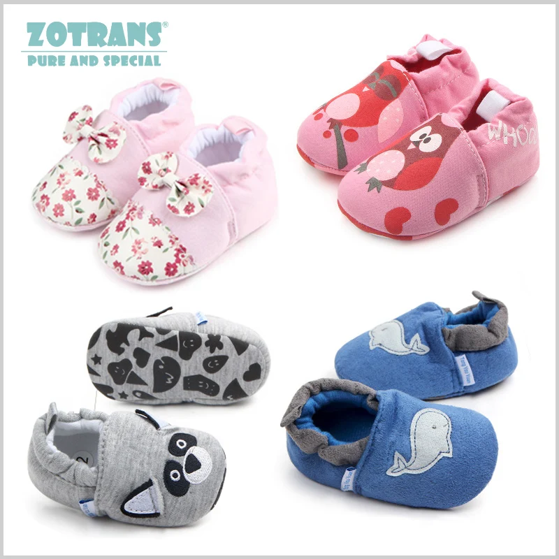 

Toddler Newborn Baby Boys First Walker Girls Crib Shoes Infant Cotton Cartoon Soft Sole Non-slip Cute Winter Animal Baby Shoes