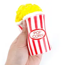 Забавная антистрессовая игрушка сжимающая чашка для попкорна молочная коробка мягкое медленно поднимающееся мороженое гамбургер картофель фри телефон игрушки на ремешке подарок
