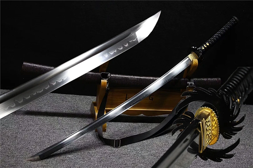 100 Handmade Japanese Razor Sharp Clay Tempered Folded T10 Steel Sword