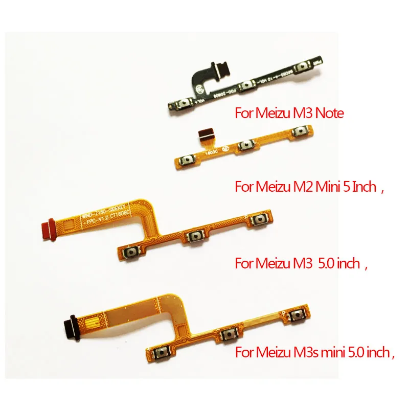 

For Meizu M2 M3 M3S M5 M5S M6 Note 8 Pro 6 M6s 15 16 Plus16th X8 Power Switch On / Off Button Volume Button Flex Cable Ribbon