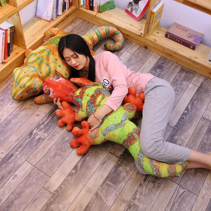 

Creative Simulation Chameleon&Lizards Plush Toy Soft Stuffed Reptiles Funny Doll Pillow Birthday Christmas Gift for Kid Children