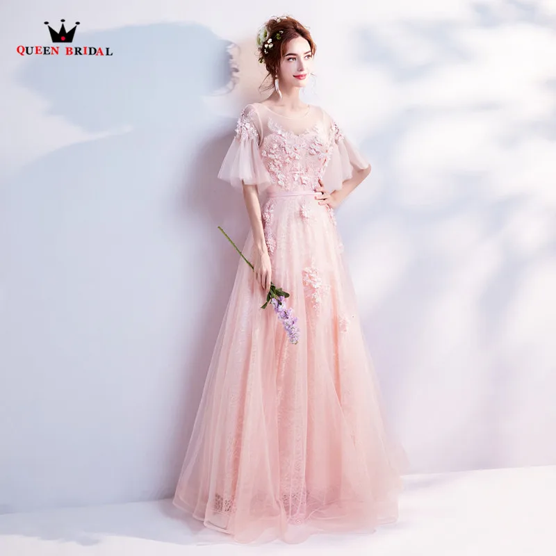 Вечернее платье розовое с цветами и бусинами на заказ 2020|robe de soiree|robe denew evening dresses |