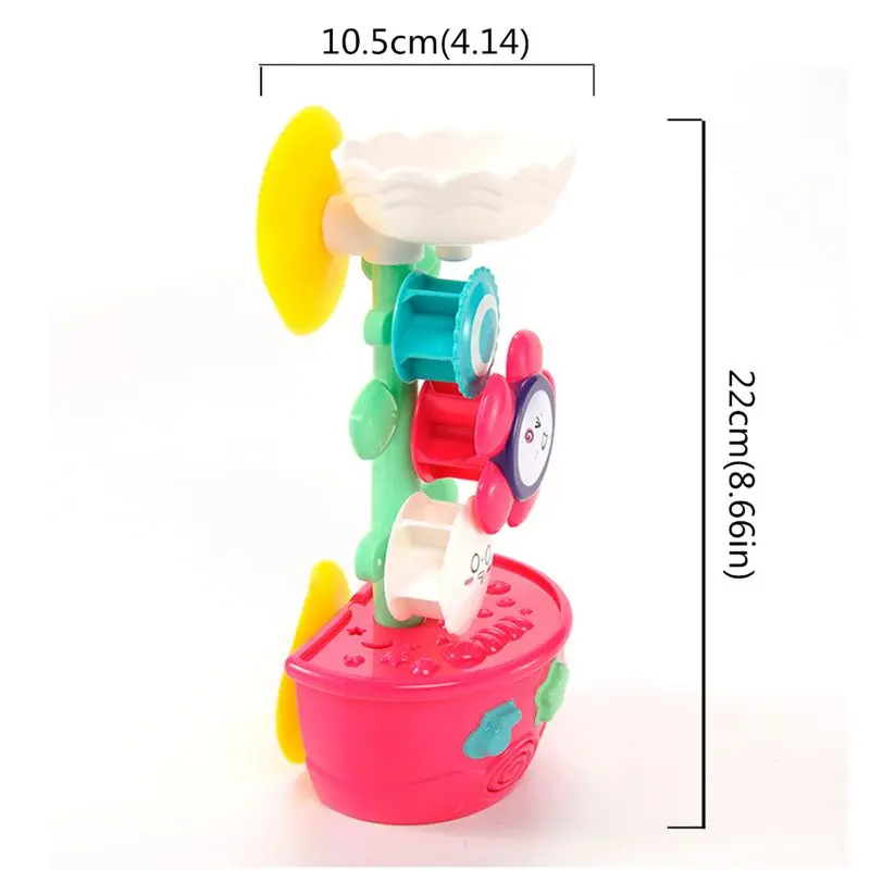 Наполнитель потока и спин цветок ванны игрушки с поливом горшок для дети младшего возраста дети От 1 до 3 лет мальчики девочки игрушки для ванной стены