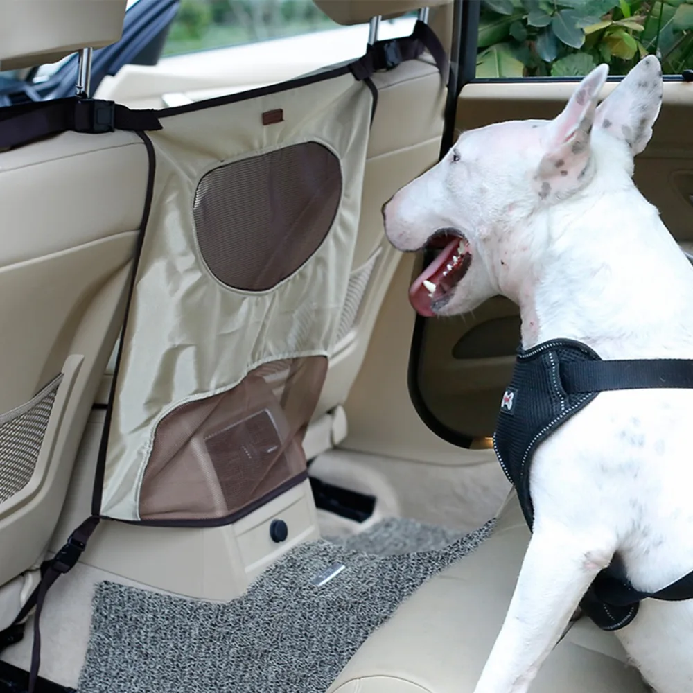 

Pets Dog Car Carrier Seat Protective Accessaries Car Back Seat Covers Net Outgoing Barrier Screen Backseat Dog Safety for Cars