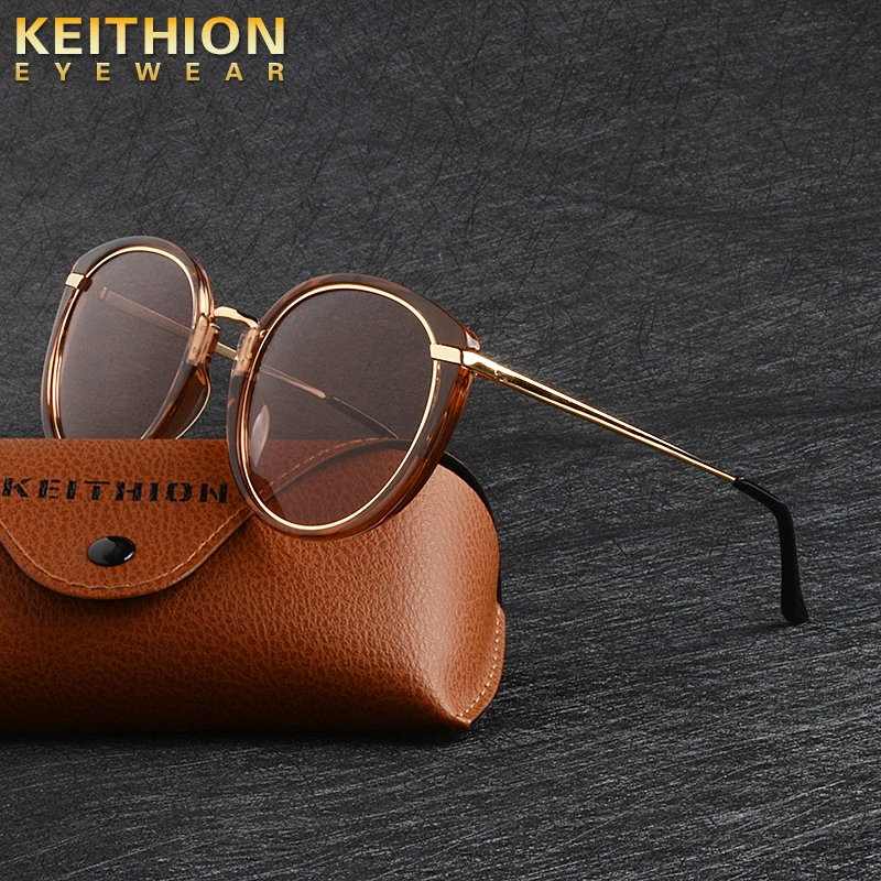 HEITHION Vintage Polarized Sunglasses for Women Round Sun Glasses Retro Glasses UV400 Eyewear oculos masculino
