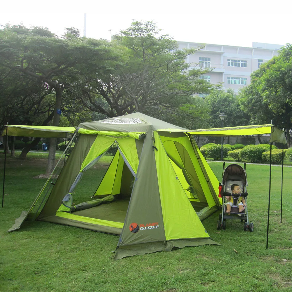 Automatic tents 3 4 people double deck tents outdoor camping trip speed