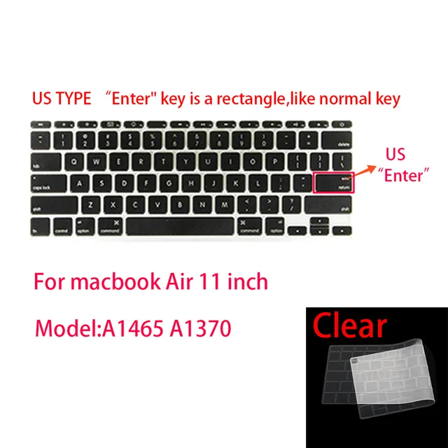 Keyboard cover for Apple Macbook pro13/16/15 Air13 inch All series Laptop silicone Case Transparent Clear Protecter film EU/US N