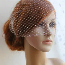 Свадебная вуаль для птиц и бисерная вуаль для птиц, румяна для птиц, короткие свадебные аксессуары, фата