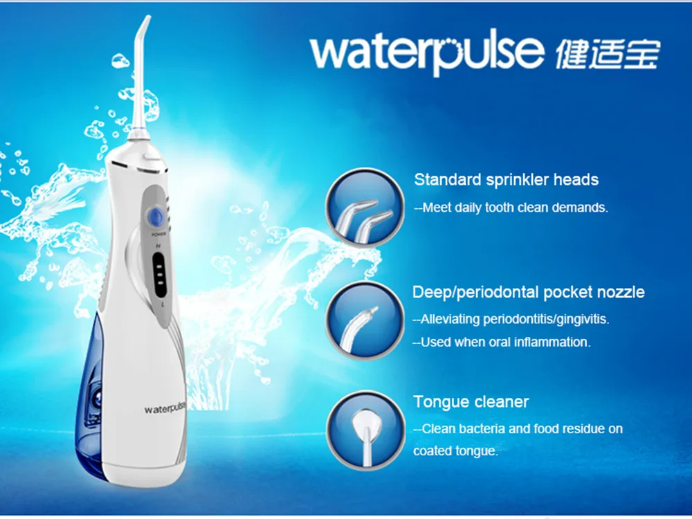 Battery Oral Irrigator Portable Rechargeable Li-ion Battery Dental Cleaning Device Oral Hygiene Tools Teeth Cleaning Brush  (11)