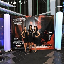 2,4 м H привлекательные светодиодные воздушные трубки сцены и логотип стены украшения надувные столбы для вечерние