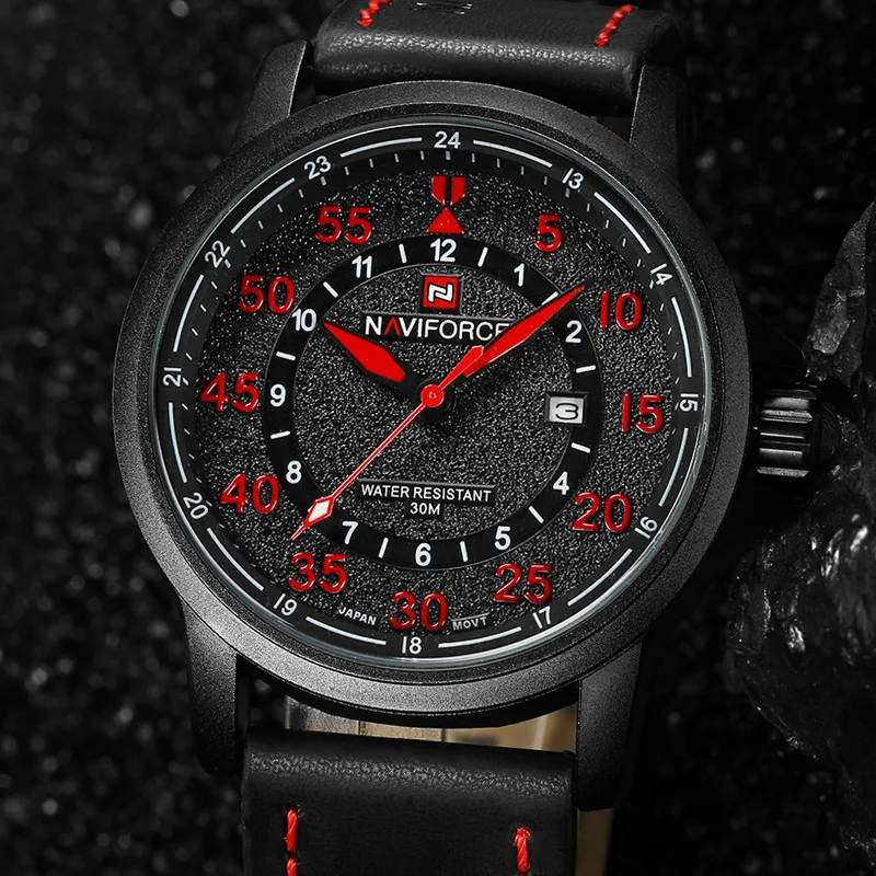 

NAVIFORCE Luxury Brand Relogio Masculino Date Leather Casual Watch Men Sports Watches Quartz Military Wrist Watch Male Clock