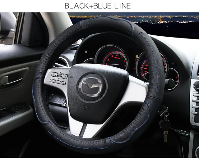 Leather Car Steering Wheel Cover Case For Mazda 2 3 Mazda 6 Axela