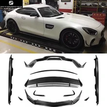 AMG GT GTS карбоновое волокно передний бампер для губ задний диффузор боковые юбки задние крылья спойлера для Mercedes Benz AMG GT GTS 15-16