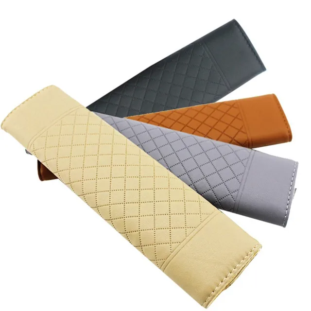 Comfortable Seat Belt Pad Soft PU Leather Seat Belt Shoulder Pad Car