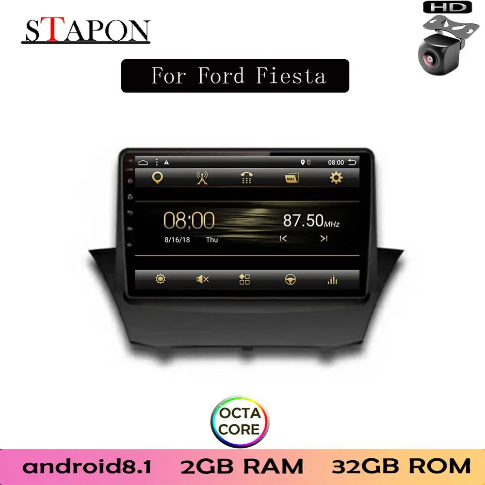 

STAPON 9inch for Ford Fiesta 2008-2016 Android 8.1 2GBRAM OCTA CORE Car DVD MP5 Multimedia Player with RDS Wifi GPS