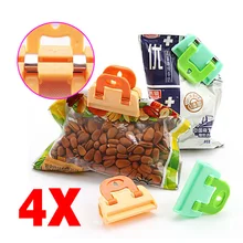 Шт. 4 шт. портативный ABS практические еда уплотнения крепкий зажим клип косметическая пудра посылка сумка Клип дропшиппинг