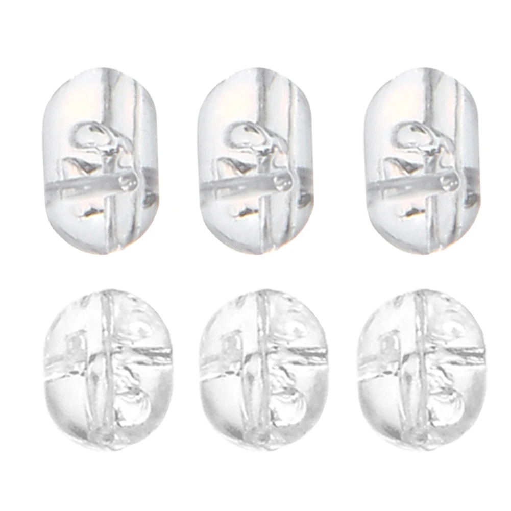 

[100pcs] Transparent Clear Oval Pearl Cross Hole Beads Plastic Cross Way Bead Carp Fishing Accessory Saltwater Rig Way Bead hot