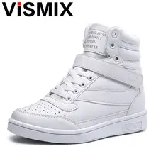 VISMIX 2017 Spring Autumn Ankle Boots Heels Shoes Women Casual Shoes Height Increased High Top Shoes Mixed Color Winter Boots