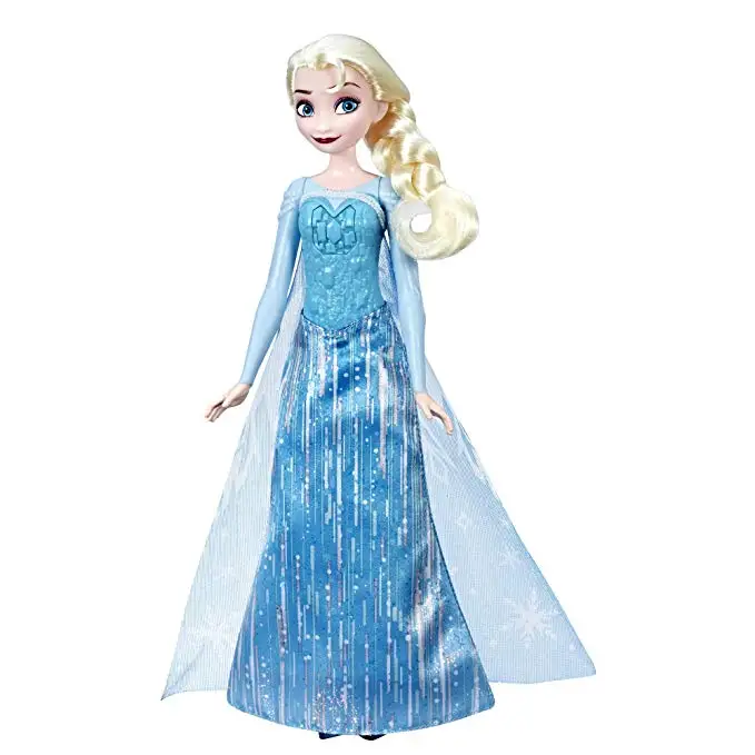 

Disney Frozen Elsa Anna Speak Story Classic Fashion Doll Beautiful Queen Deluxe Costume Features Satin Action Figures for Kids