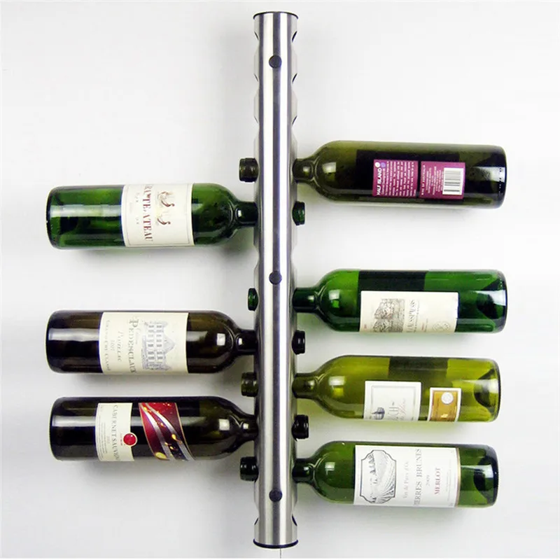 Stainless Steel Grape Wine Rack Holders 12 Holes Wall Mounted Champagne
