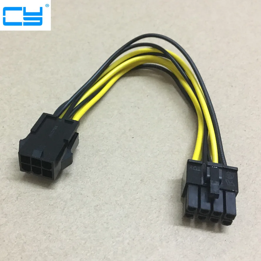 10 шт. Новый 18AWG PCI Express 6 pin к 8 кабель адаптера питания 6pin 8pin PCIe кабель|pci express pin|8pin