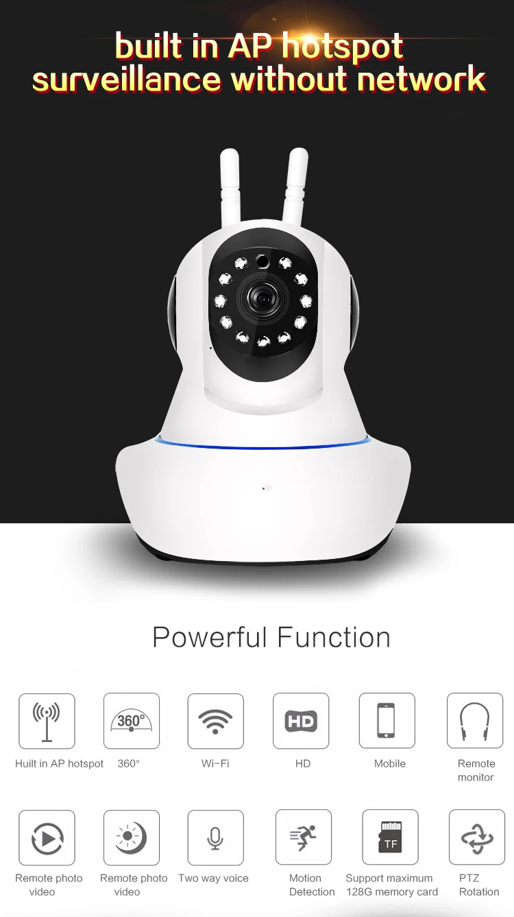 720P hd video ip camera wifi, wifi security camera surveillance
