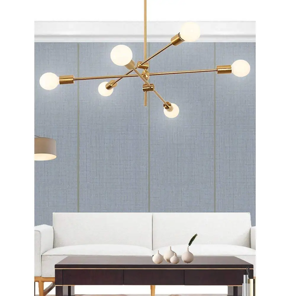 Матовая латунная металлическая люстра в виде ветви Sputnik, современные потолочные светильники в скандинавском стиле, постмодерн, люстра, лампа для комнаты