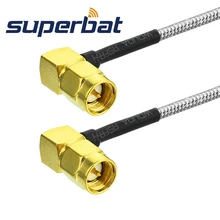 Superbat RF кабель в сборе SMA Мужской правый угол к SMA Мужской правый угол патч свинец RG405 10 см для Wi-Fi радио