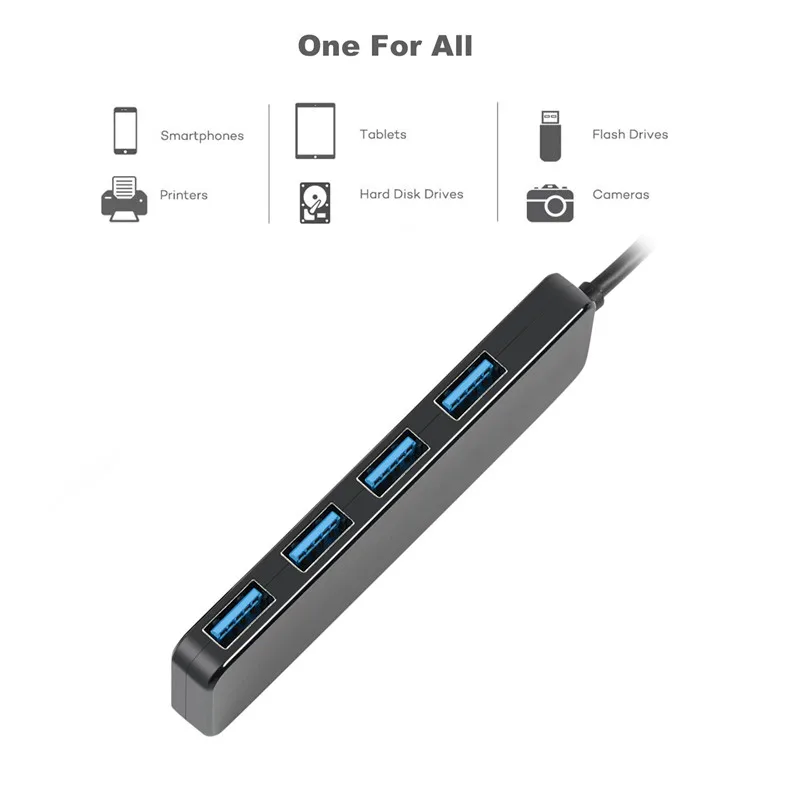 Freegene Новый USB HUB 3.0 Super Скорость 5 Гбит/с 4 Порты USB 3.0 хаб мини данных USB хаб с 6.3 дюймовый кабель для ПК компьютер для MacBook