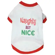 Трансер собачья одежда собаки Рубашка Одежда для собак хлопок белый Хэллоуин письмо печать Pet Рубашка 3,24