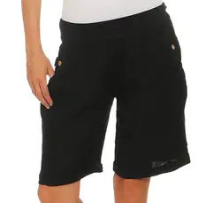 Высокая талия горячие женские шорты женские летние повседневные Feminino Плюс Размер широкие черные короткие брюки с эластичной талией шорты