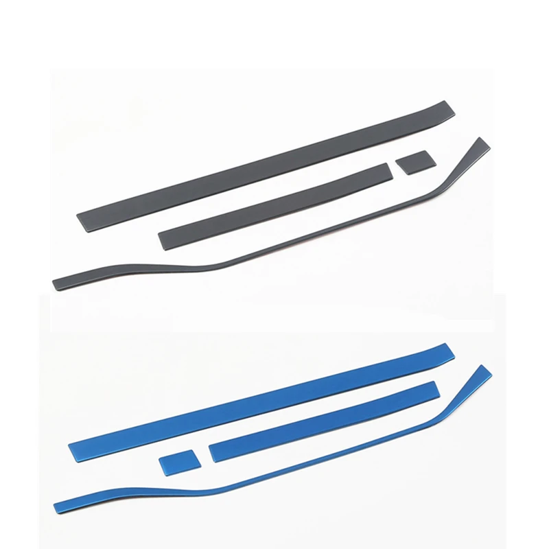 

Front Central Console Strip Cover Control Stainless Steel Molding trim 4pcs For Volkswagen VW T-Roc accessories 2017 2018 2019