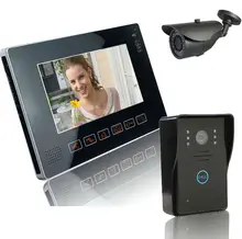 9″ TFT LCD Wired Video Audio Intercom Doorbell Video Door Phone Bell Access Control With 1 CCTV Camera for Home Security System
