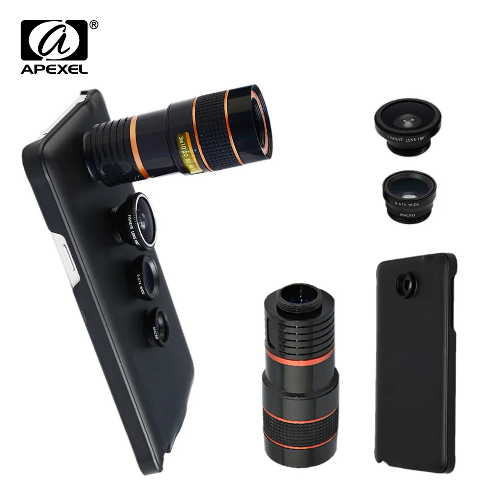 imágenes para 4 en 1 lente de la cámara para samsung galaxy note 5 4 3 2 Zoom 8X Lente Del Telescopio + Fisheye Lente Gran Angular + Lente Macro con Cubierta 19B85 imágenes para 4 en 1 lente de la cámara para samsung galaxy note 5 4 3 2 Zoom 8X Lente Del Telescopio + Fisheye Lente Gran Angular + Lente Macro con Cubierta 19B85