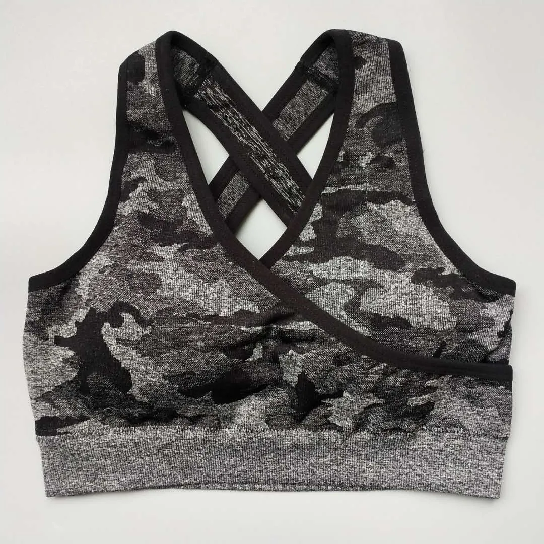 Camo Yoga Set Women Seamless Fitness Yoga Bra Sport Bra Camouflage High Waist GYM Leggings Pants Fitness Suit Workout leggins