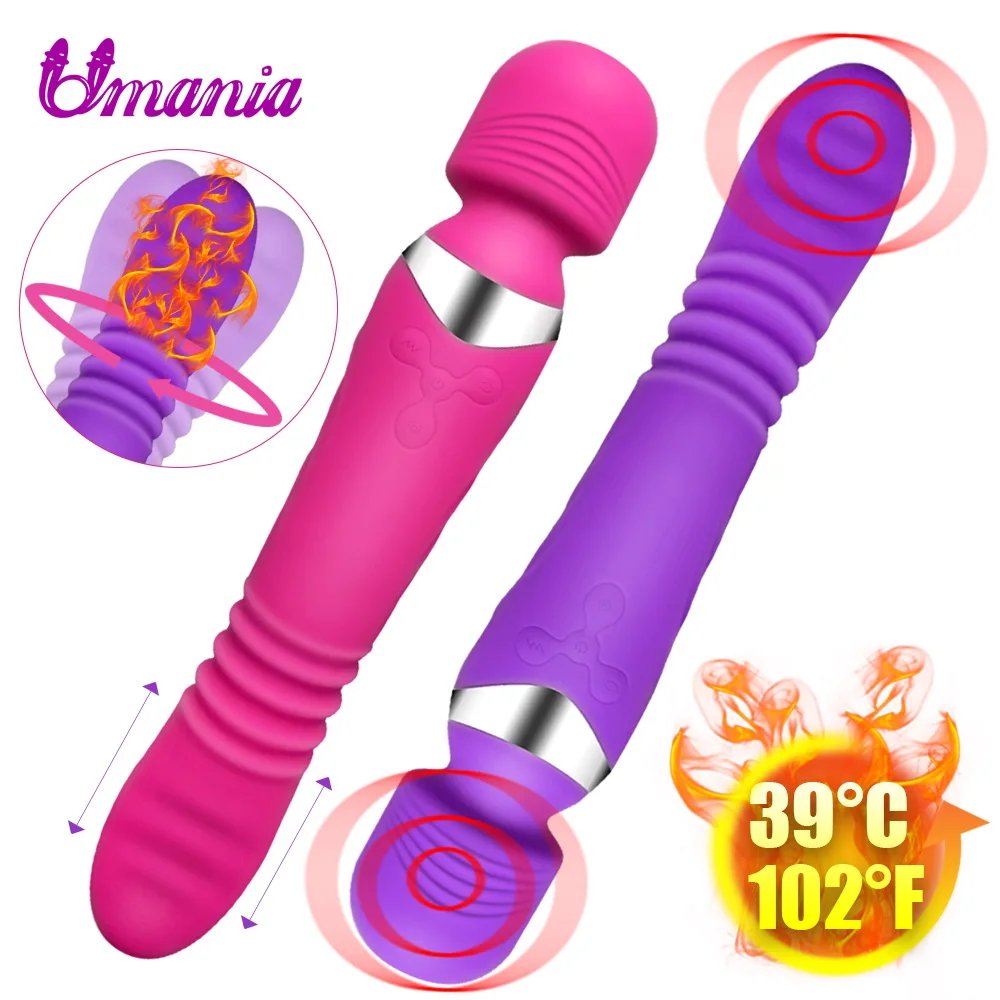 Rechargeable Heating G Spot Vibrator for Woman double vibration Dildo Vibrator Magic Wand Body Massager  Sex Toys for Women