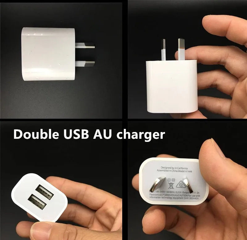 

Two USB Ports AU Plug Mobile Phone Charger DC 5V 2A Output Power Adapter Used for iPhone Samsung HTC Mobile Phone Tablet PC