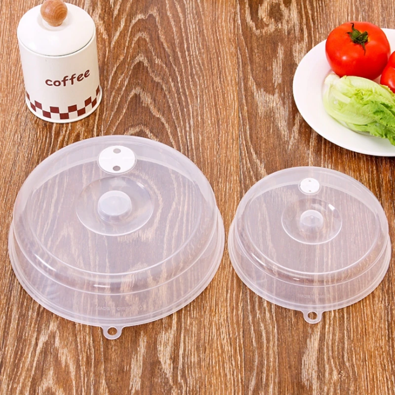 

Plastic Microwave Plate Cover Clear Steam Vent Splatter Lid Food Dish Kitchen Tools