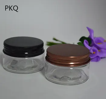 

30pcs Wholesale Clear Plastic Bottle Jars Transparent PET Cosmetic Tin Pot Lip Balm Jar Empty Containers 30g Mini Bottle 50x33mm