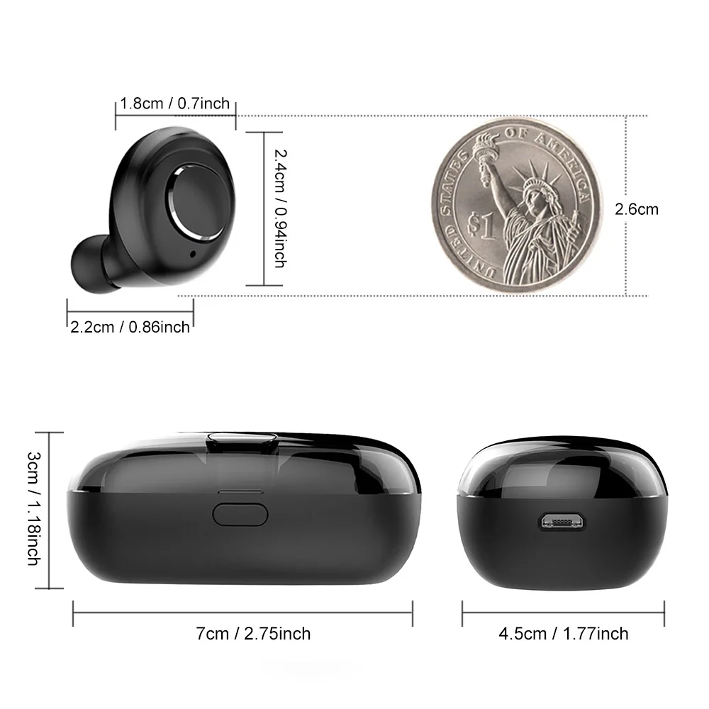 X8 TWS Наушники Беспроводные Bluetooth 5 0 наушники регулятор громкости мини гарнитуры