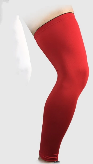 2 шт./пара супер эластичная лайкра Баскетбол Наколенник Брейс футбол ног теленка бедра компрессионный рукав Спортивная безопасность - Цвет: red