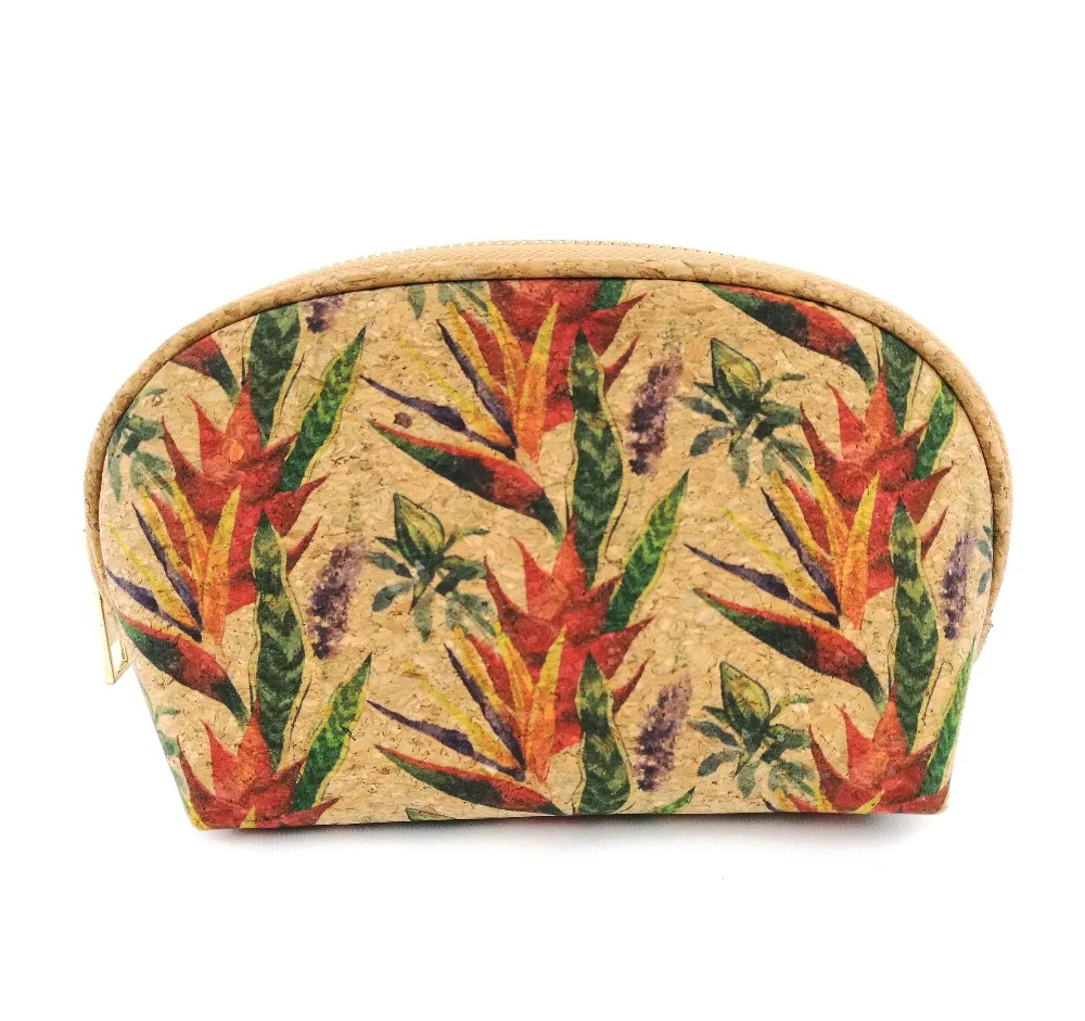 Cork cosmetic bag-floral 001