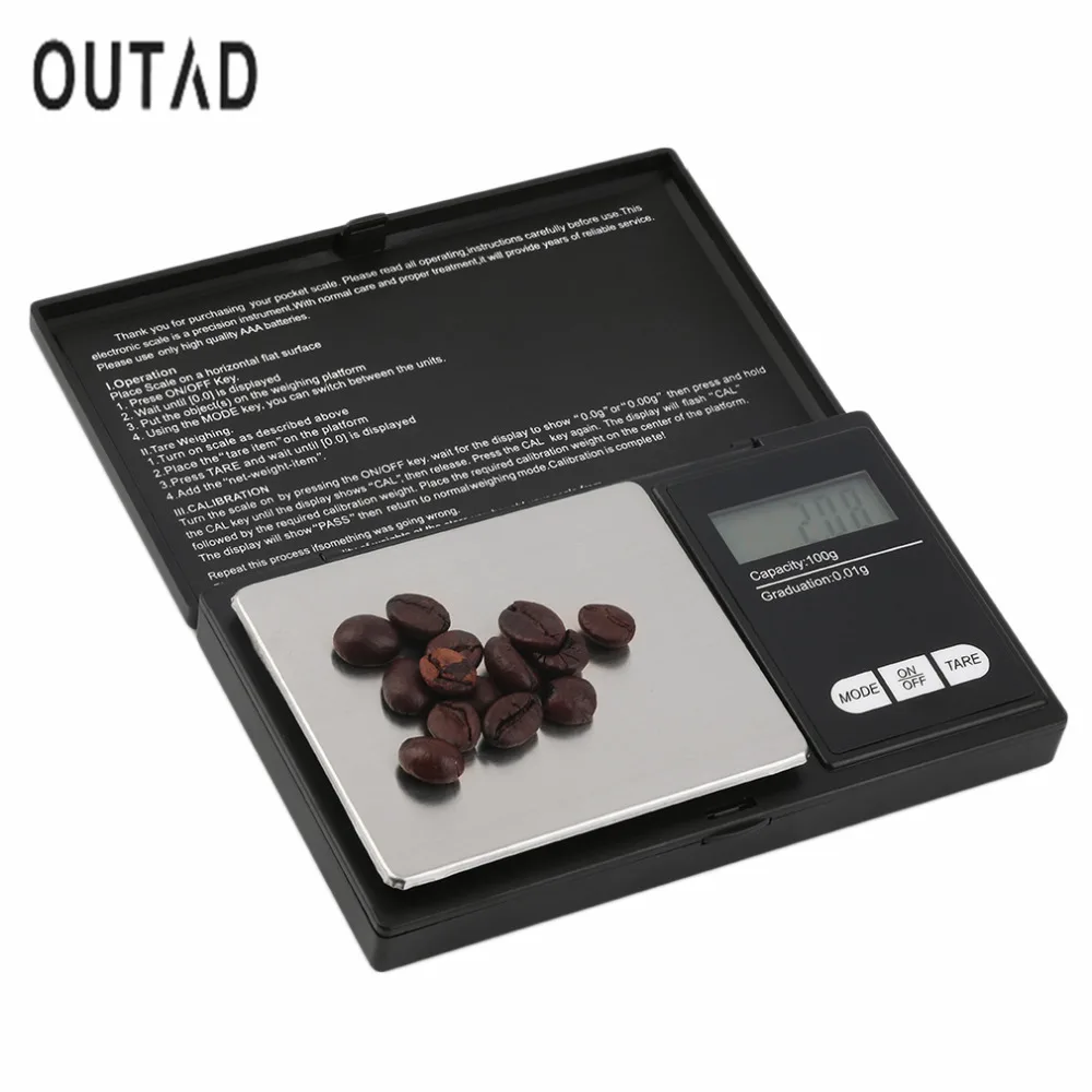 

Top Quality 100g * 0.01g Mini LCD Electronic Digital Pocket Scale Jewelry Gold Diamond Weighting Scale Gram Weight Scales