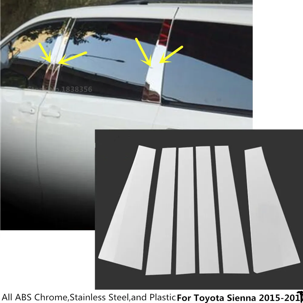 Car Body cover stick stainless steel glass window garnish pillar middle