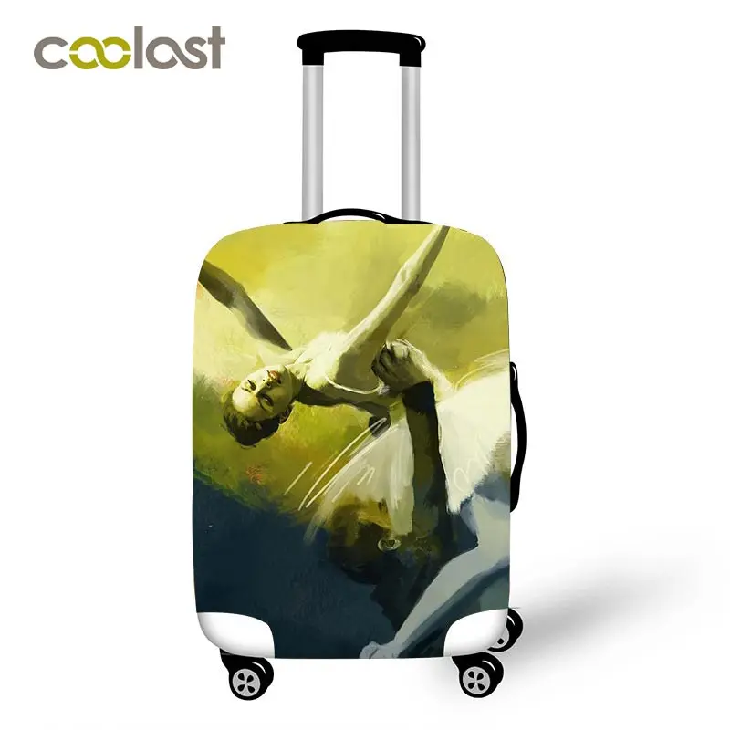 Балетки картина с танцовщицей Чемодан чемодан защитная крышка для Для женщин девочек дорожного чемодана эластичные Чехлы для 18-28 inch случае