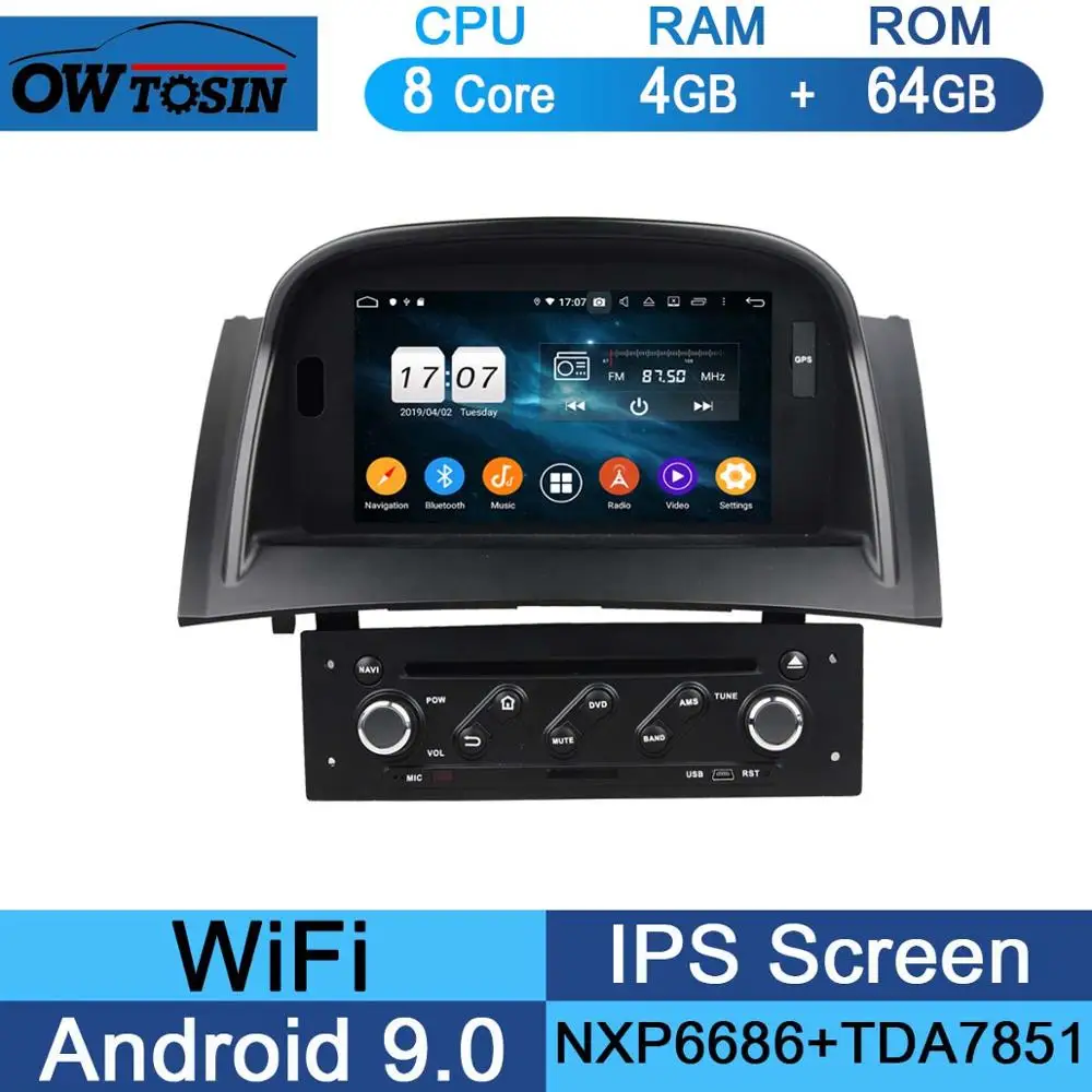 " ips Восьмиядерный 4G ram+ 64G rom Android 9,0 автомобильный DVD радио gps для Renault Megane II 2004-2009 DSP CarPlay Parrot BT стерео Adas - Цвет: 64G