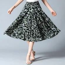 Новые летние женские юбки длиной до колена с цветочным принтом розы юбки с эластичной резинкой на талии уличная faldas mujer moda