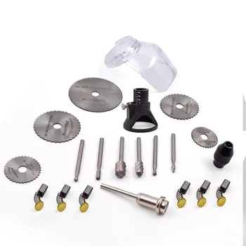 

21pcs Power Tools Accessories For Dremel Electric Drill With 0.5-3.2mm Universal Chuck Woodworking Metalworking Tools Set