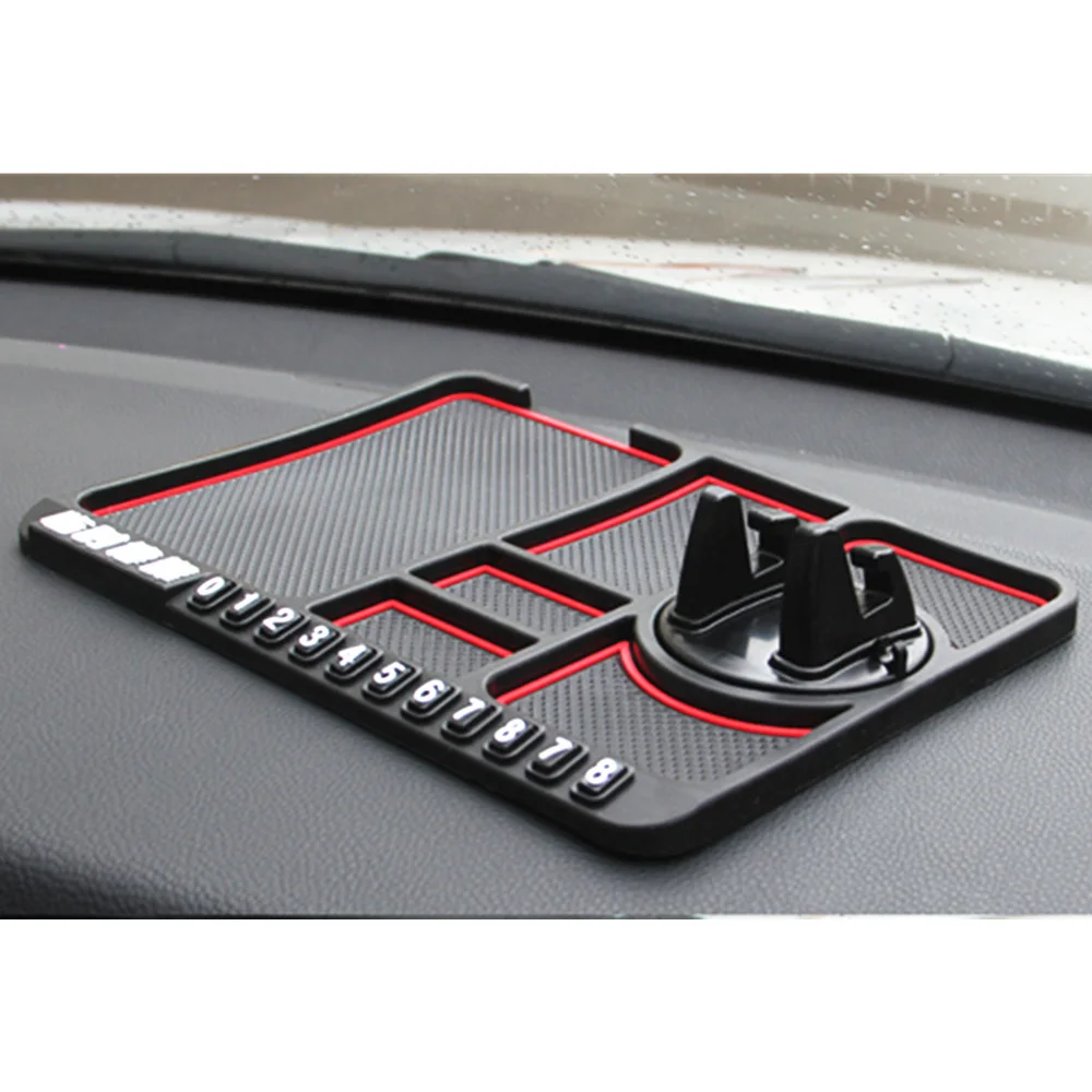 

Car Anti-Slip Mat Multifunctional mobile phone bracket with Temporary Parking Number Sign Panel