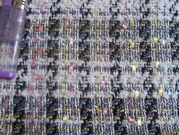 

free ship wool tweed fabric warm color fringe weaved for choice 55" wide by meter